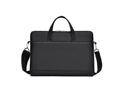 Bolso bandolera/maletín grande para portátil de 15,6 pulgadas (negro), gran capacidad, resistente a los impactos.