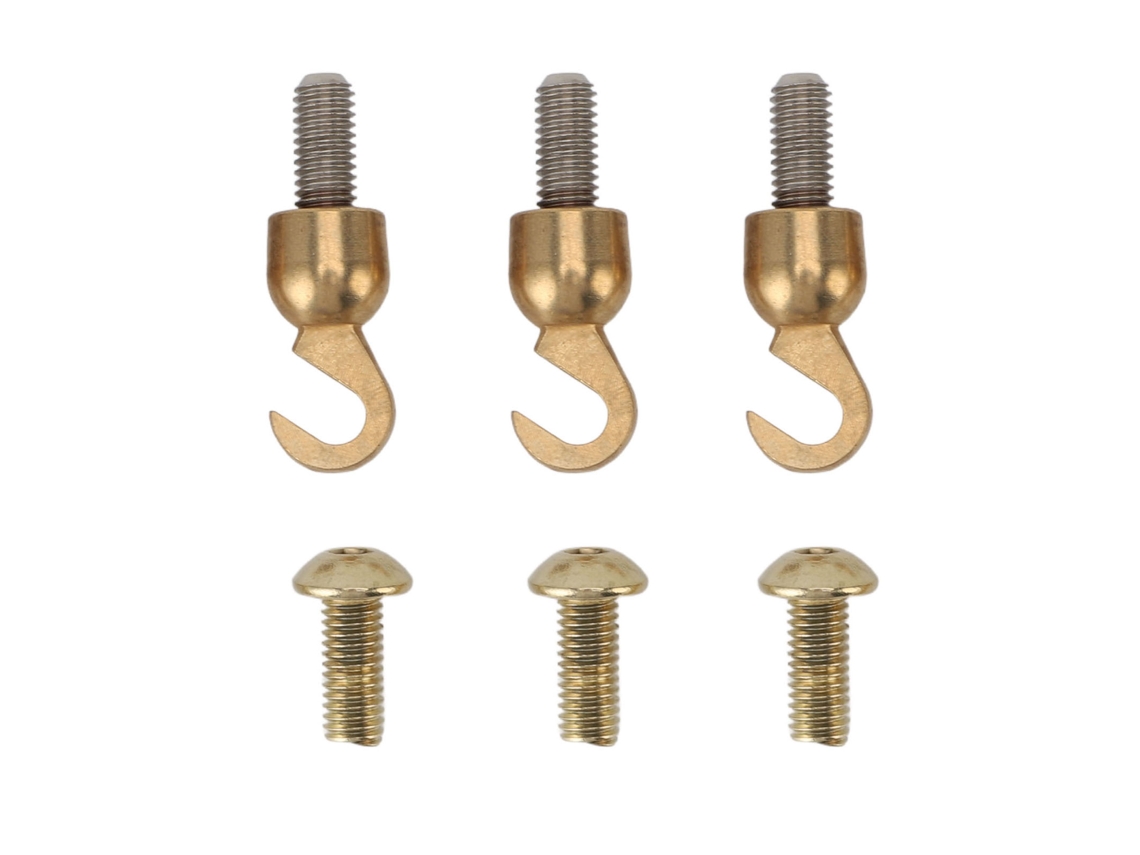 Juego de 3 ganchos de tornillo y conchas para pesas de reloj de pared antiguo