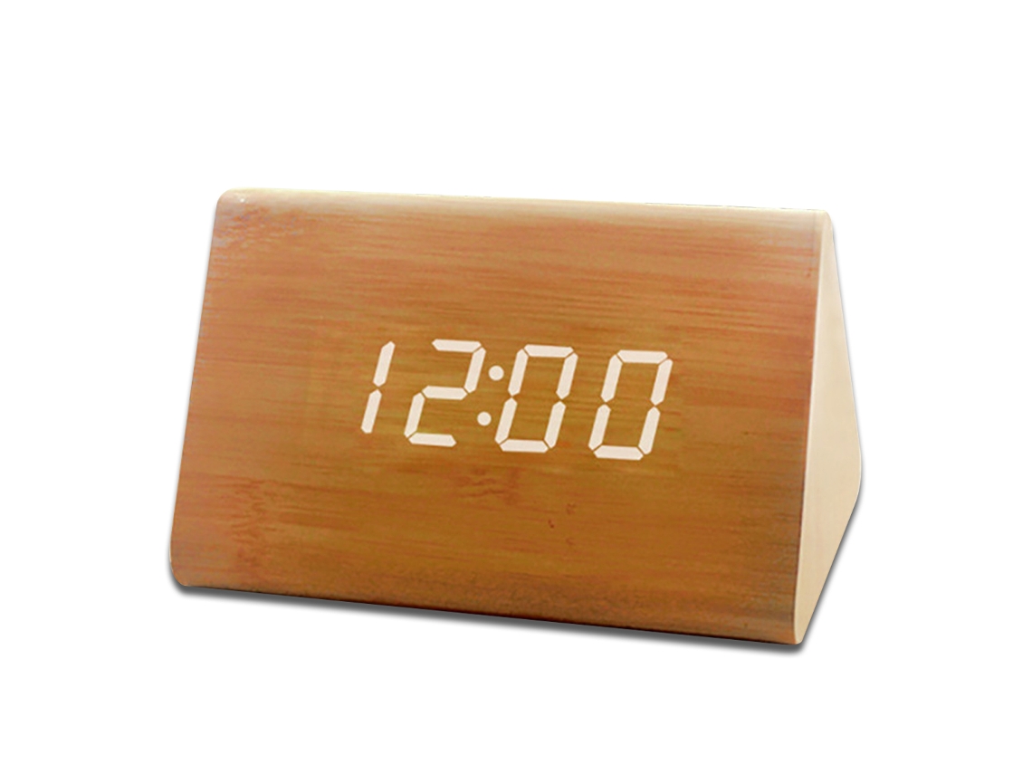 Reloj Digital LED, Recargable por USB, 3 Alarmas, Brillo y Volumen Ajustables NEVEANCE