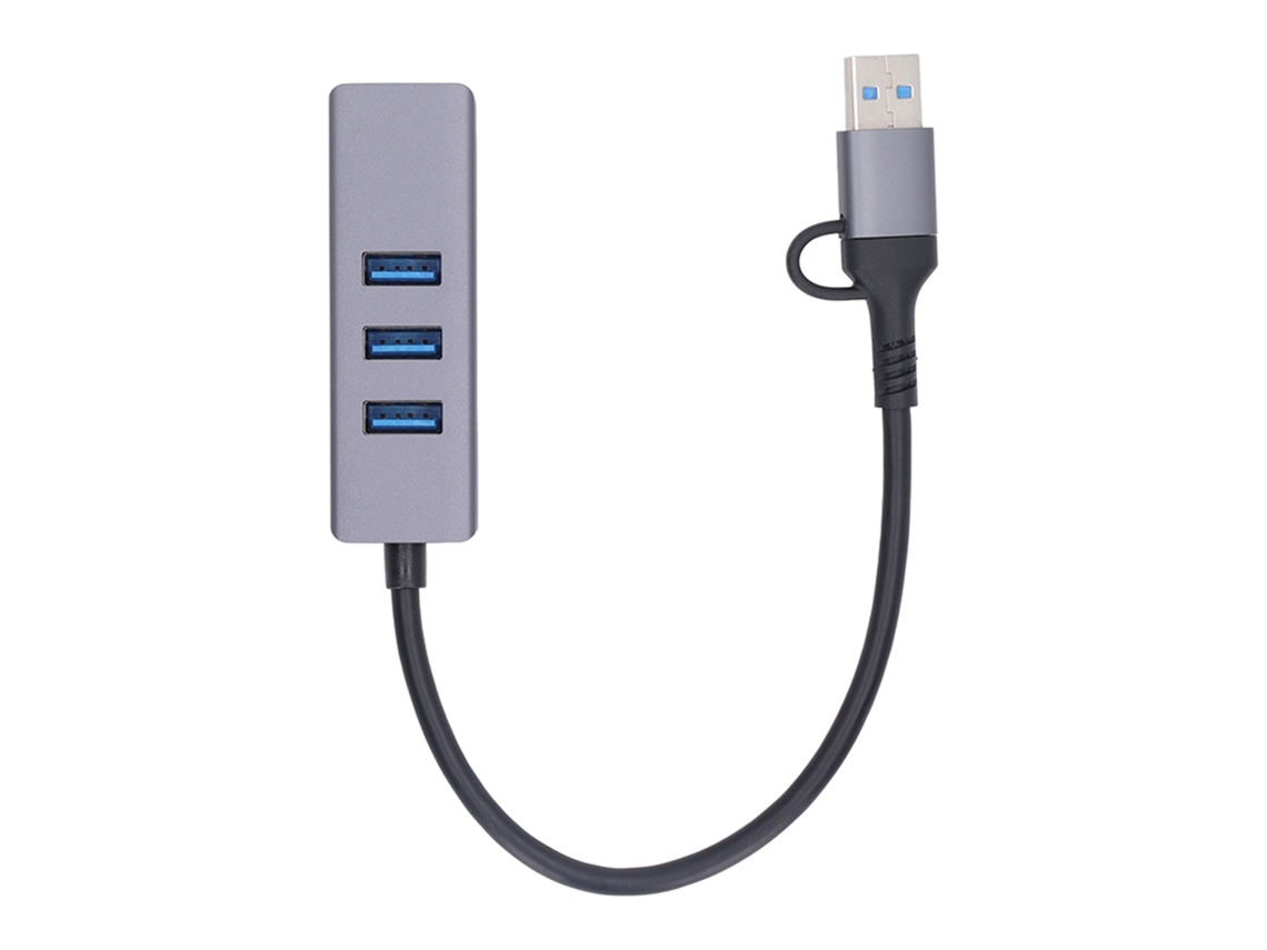 Ats-adaptador Hub Usb 3.0 Con Puerto Ethernet Gigabit 1000, 3 Puertos, Transmisión Rápida Y Plug And Play