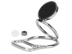 Soporte De Anillo Para Teléfono, Giratorio, Plegable, Magnético, Abrebotellas, Soporte Para Dedo, Plateado