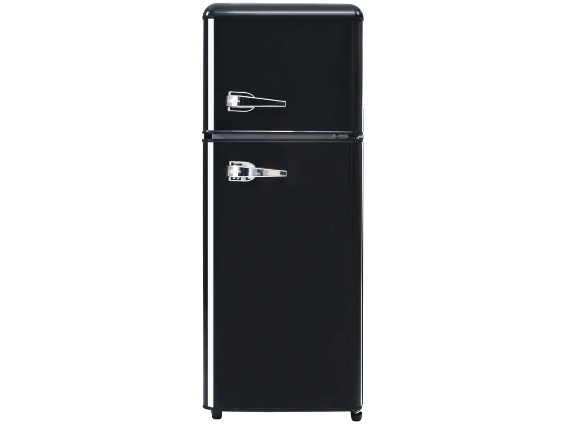 Frigorífico, diseño compacto, bajo consumo energético, capacidad de 92 L, 19 kg, negro.
