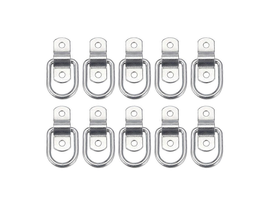 10 Anclajes Anillas D De Acero Para Cargas En Camiones Kayaks Atv Barcos Remolques Anticorrosivos 10 Piezas Plata