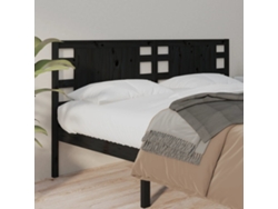 Cabecero Madera Maciza De Pino Negro 206x4x100 Cm