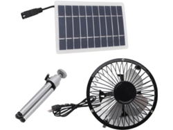 Ventilador Solar Para Exteriores, Plegable, De 10 W | Panel Recargable Por Usb Para Camping