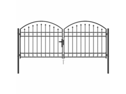 Maison Exclusive - Puerta De Cerca Assen 301 X 175,5 Cm Acero Gris Con Cerradura