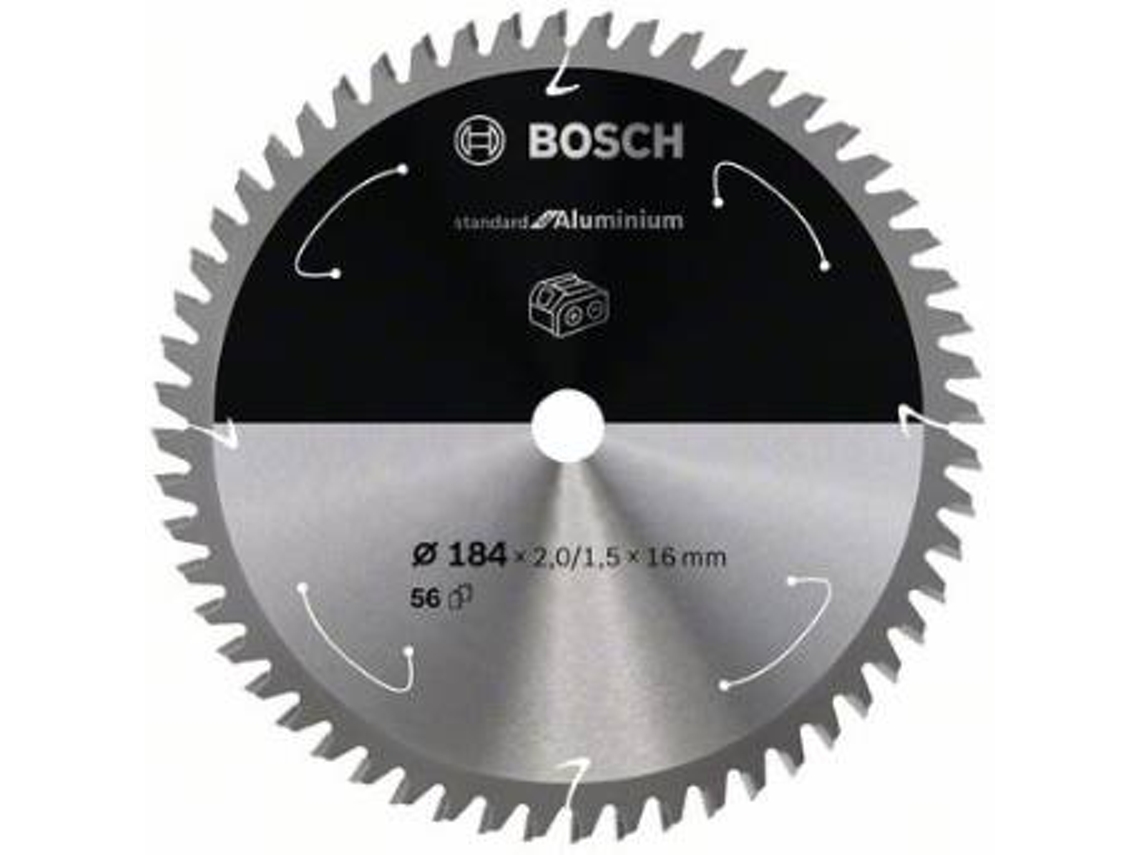 Disco de Sierra Circular BOSCH Standard para Aluminio Para Sierras a Batería 184x2/1.5x16 T56