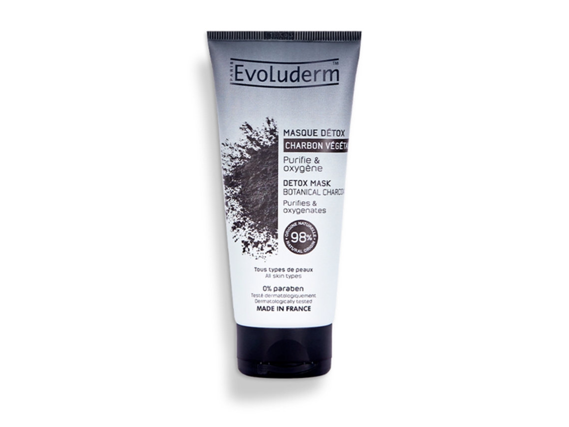 Mascarilla facial purificante de carbón 100ml Evoluderm