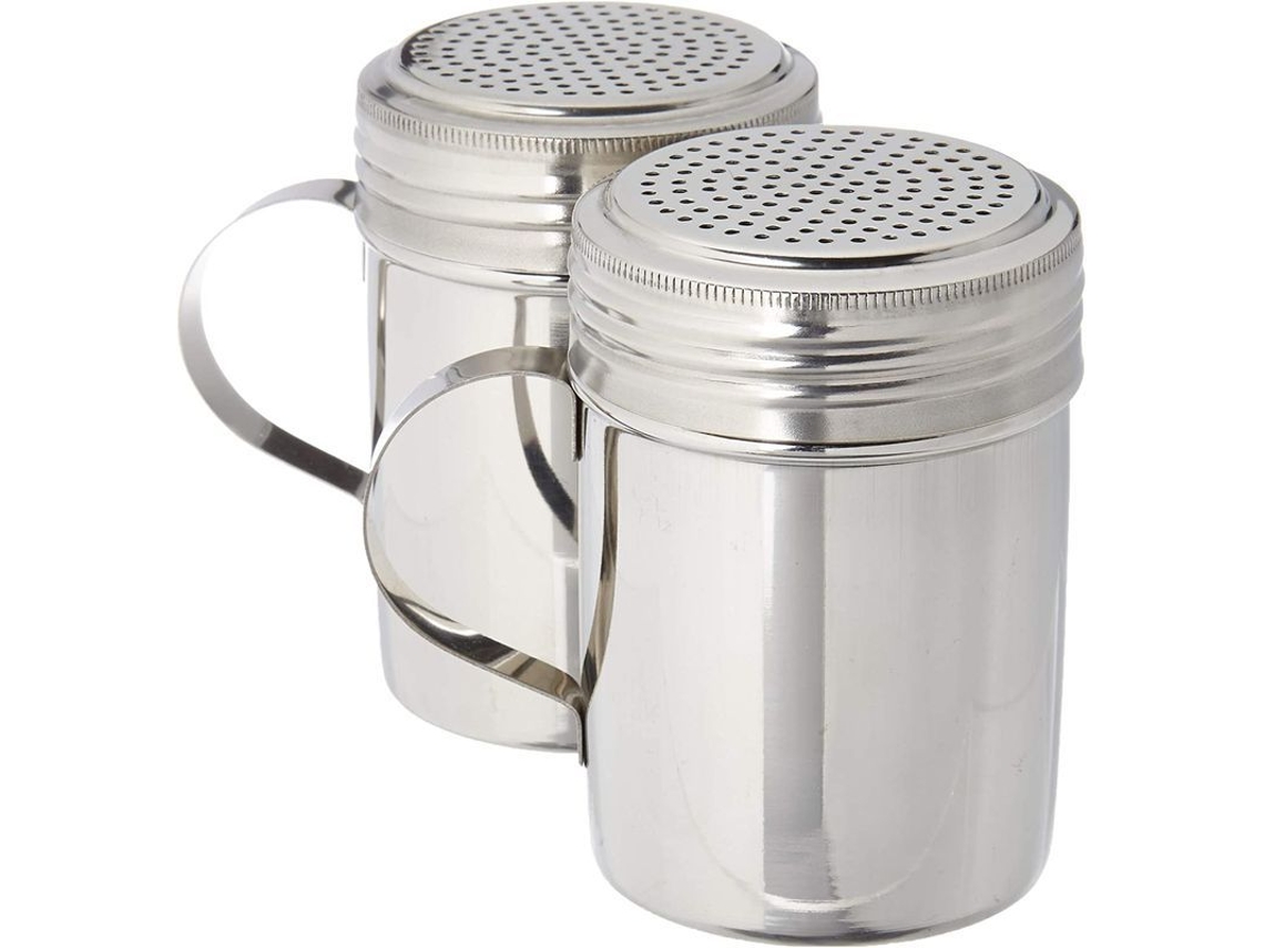 Juego De 2 Azucareros/salteadores Versátiles De Acero Inoxidable, 295 Ml (10 Oz), Aptos Para Lavavajillas.