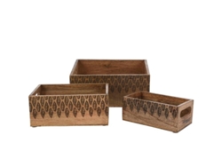 Cajas Madera Mango 302823 Cm Lote 3