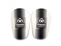 Espinilleras de fútbol mini deportivas para niños y adultos talla M 10x6 cm blanco Oxum