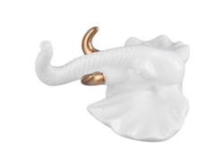 Gancho De Pared Decorativo Con Forma De Elefante De Resina Dorada Para Ropa, Toallas Y Llaves.