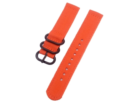 Correa de nailon 18mm con hebilla redonda para Garmin Forerunner 255S/Venu 2S/Xiaomi Mi Watch - anaranjado