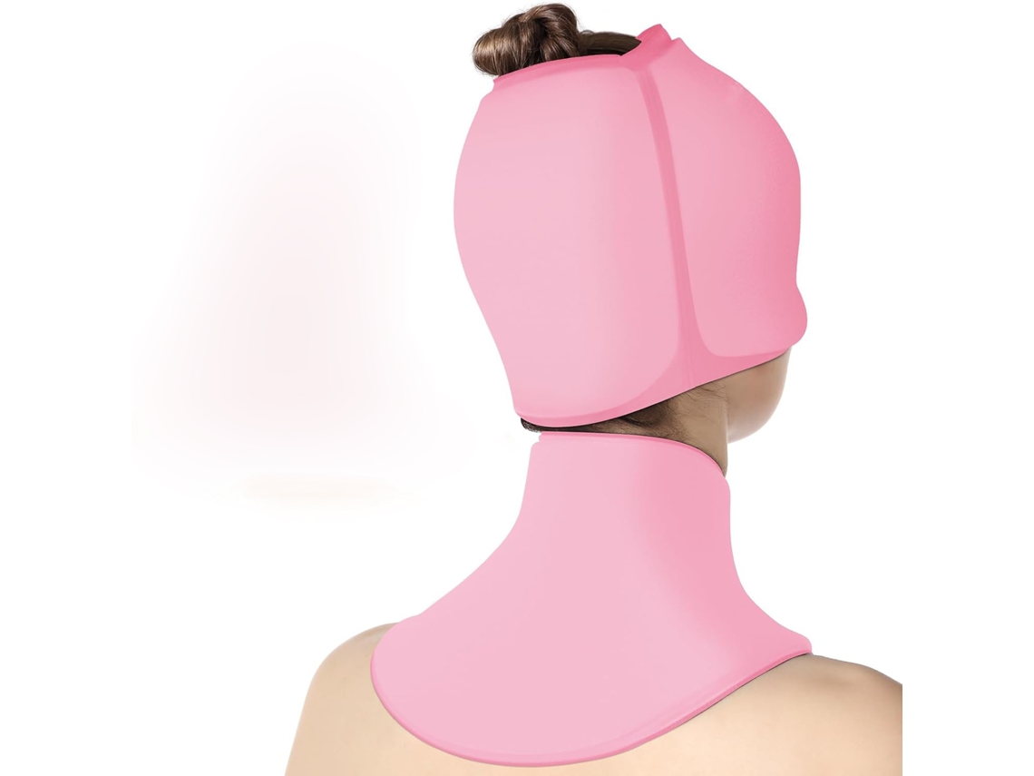 KOFIHETY Gorro para aliviar el dolor de cabeza con cobertura extendida, gorro para migrañas, terapia de frío y calor para sinusitis, ojos hinchados y tensión, 