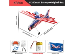 Avión RC KF800/KF801/KF802 2.4G, planeador de espuma con control remoto, juguete para niños, color rojo