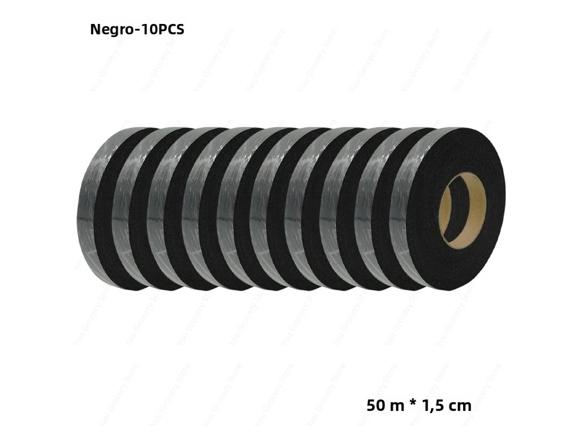 Rolo de 50 Metros Não Tecido Dupla Face Fusível Interlining Vestuário Ferro Saco Fita Lateral Calça Borda Mudar para Curto MDUG (preto 10pcs)