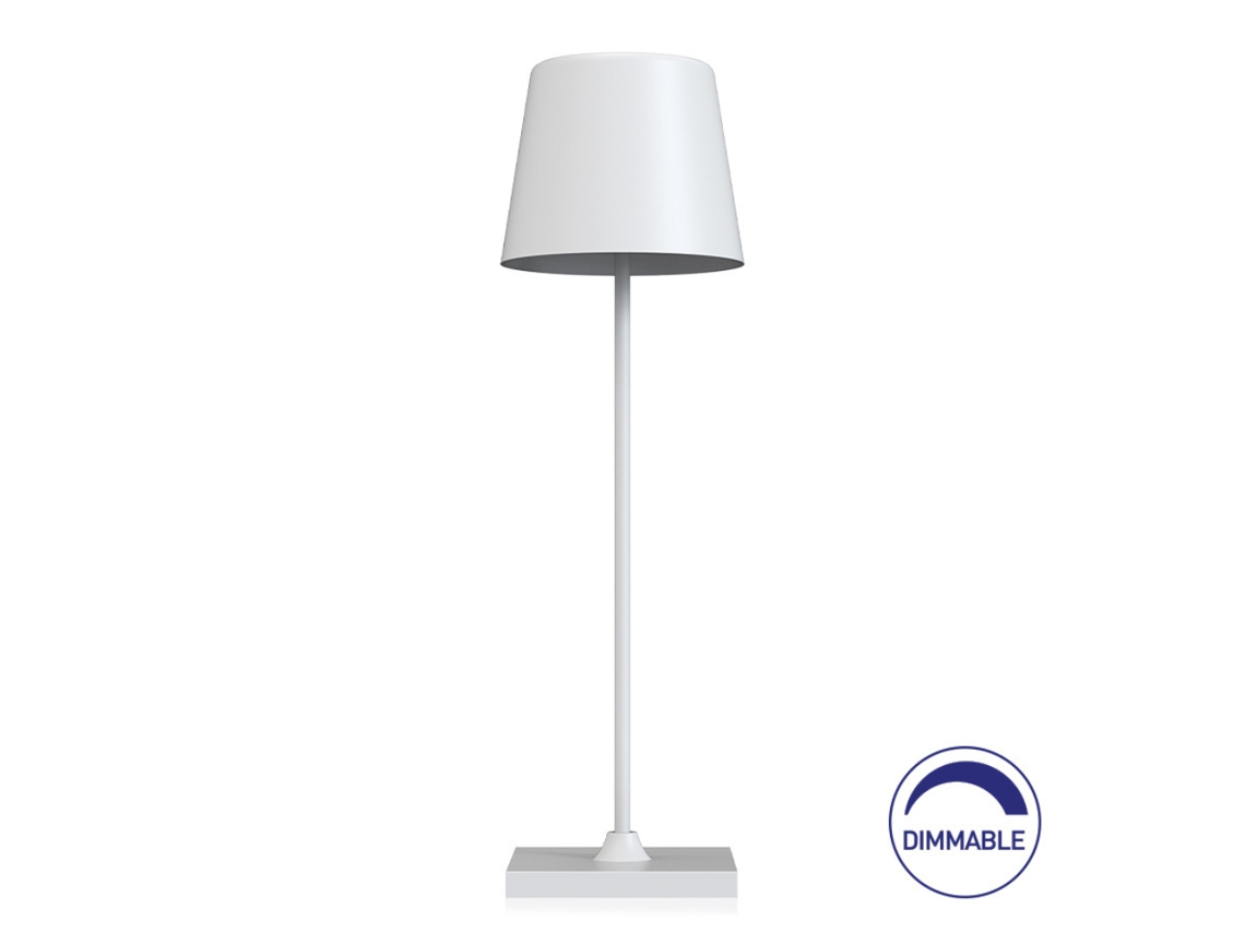 Lámpara de mesa recargable blanca 3W 3000K IP44