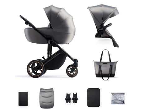 Carrito de Bebé 2 en 1 PRIME 2 hasta 22 Kg Shadow Grey KINDERKRAFT
