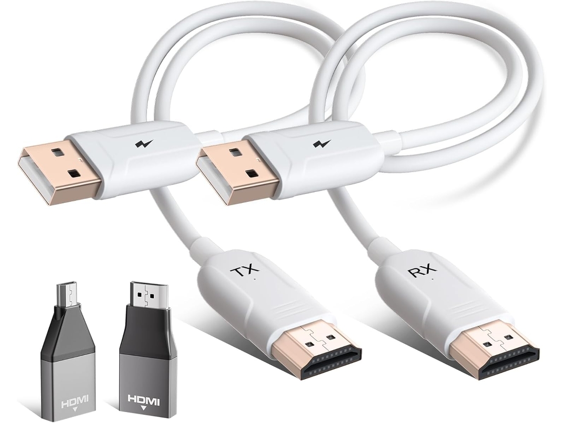 Transmisor/receptor HDMI inalámbrico de 5 GHz 4K 1080p 60 Hz para proyector de tableta portátil Blanco ZYBLSSBB