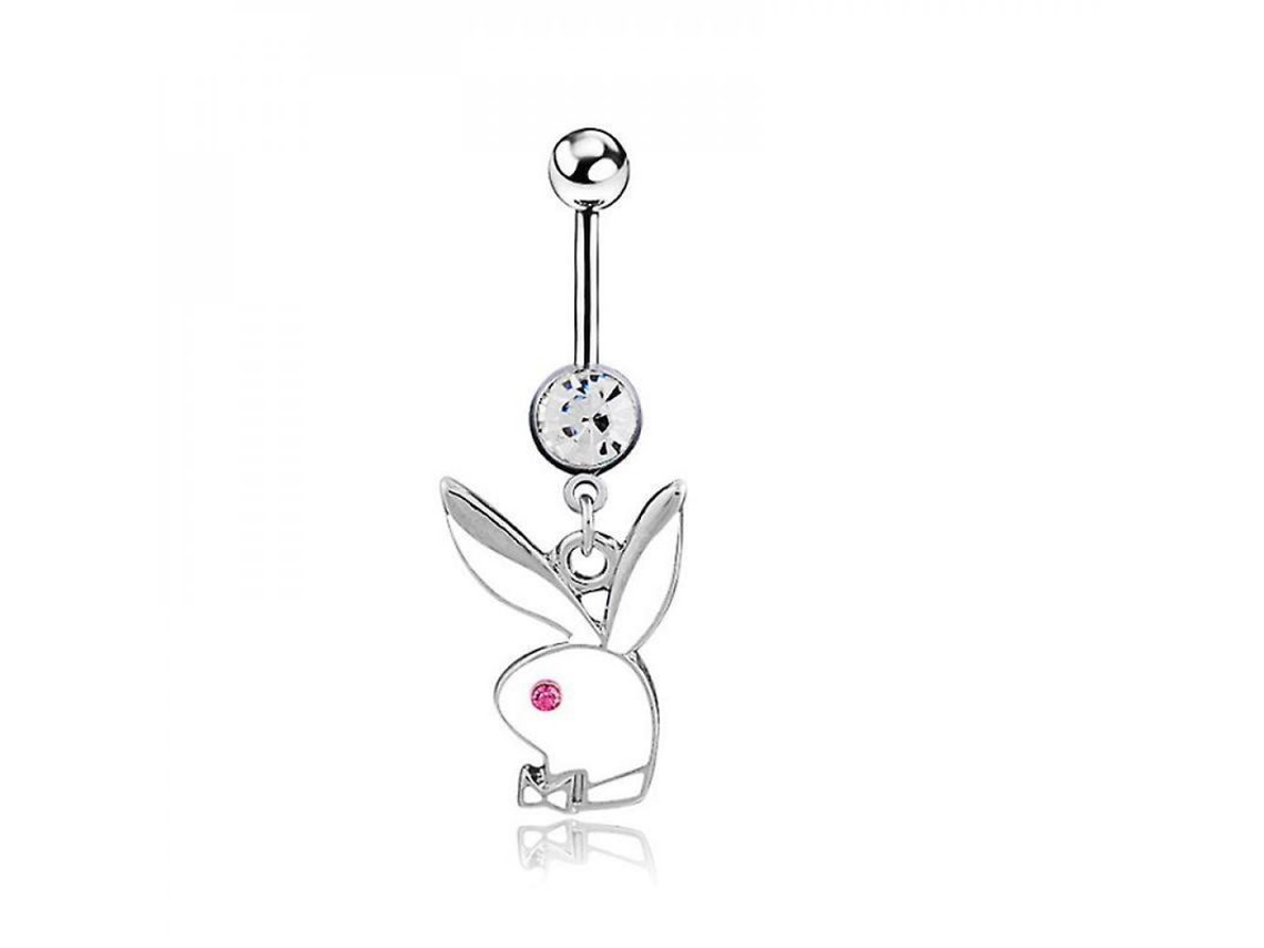 Anillo Falso De Ombligo Con Conejo Creativo De Moda Para Mujeres Chicas Joyería Corporal De Acero Inoxidable 13