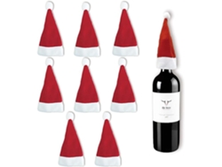 8 mini posavasos con gorros de Papá Noel: soportes para cubiertos navideños para decorar la mesa.