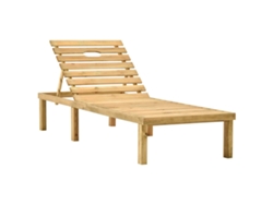Tumbona VIDAXL Marrón Madera (200x70x77 cm)