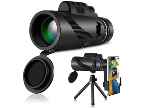 Telescopio monocular de alta potencia 80X100 monocular compacto portátil de alta definición para adultos con baja visión nocturna negro BISBISOUS