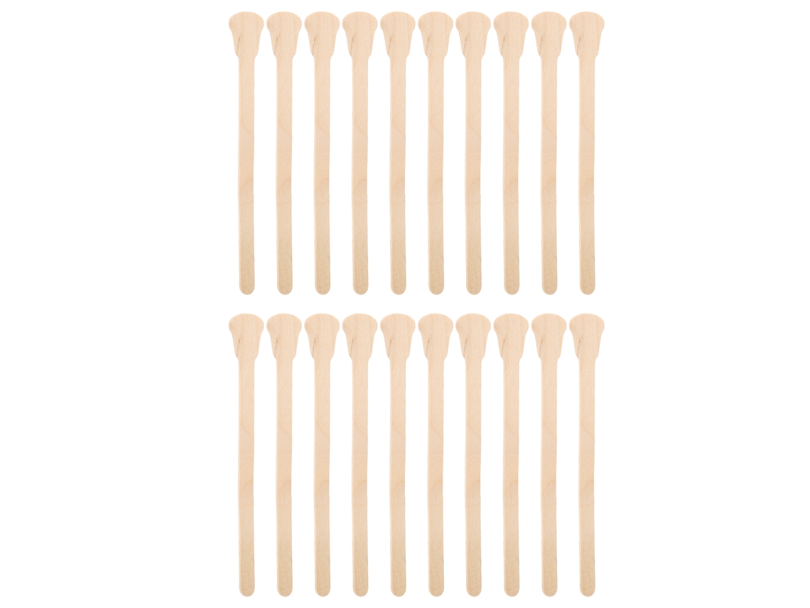 20 Palitos De Cera De Madera Para Depilación Facial Y Corporal, Espátulas Aplicadoras En Forma De Guitarra