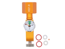 Adaptador De Recarga Para Carbonatador W21.8 Con Manómetro Y Función De Desinflado Para Refrescos.