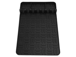 Alfombrilla de silicona para parrilla, resistente al calor, lavable, reutilizable, suave y flexible, para asar, acampar, color negro
