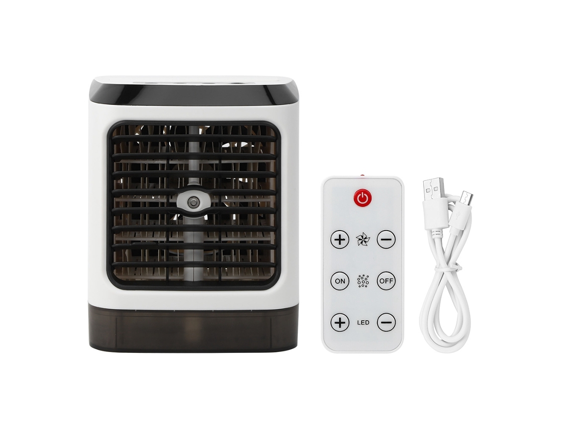 Ventilador Usb Para Portátil Con Humidificador Y Luz Led Para El Hogar, La Oficina Y El Dormitorio.