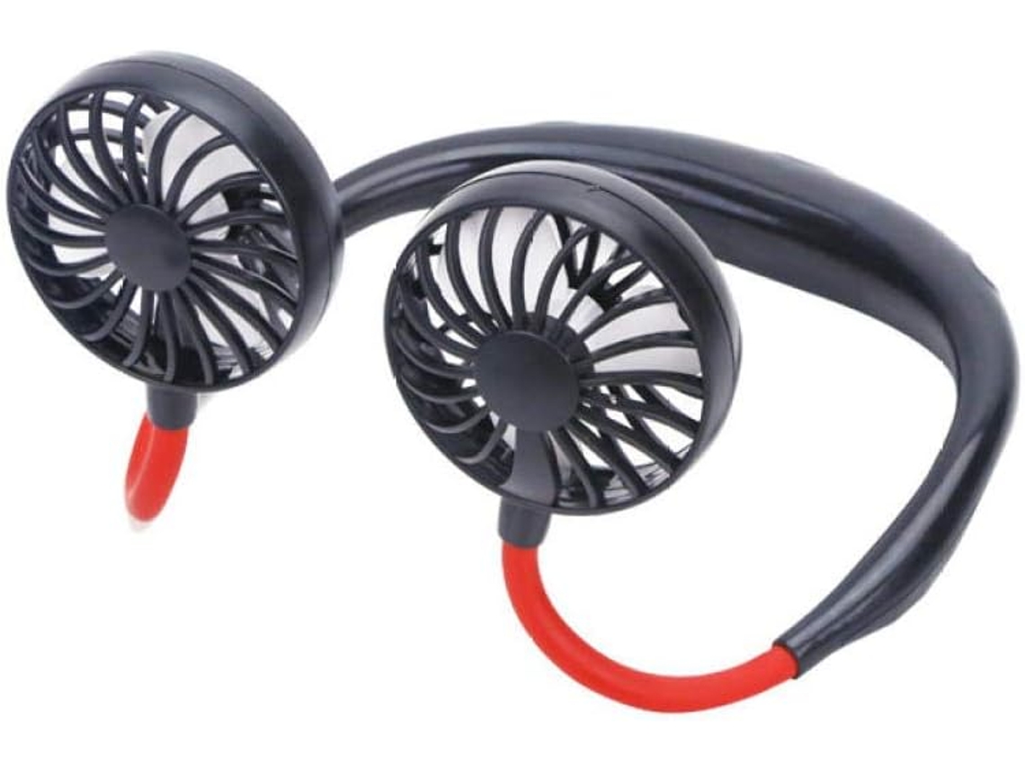 Mini ventilador USB para el cuello (sin marca), 2000 mAh, para uso doméstico y en exteriores.