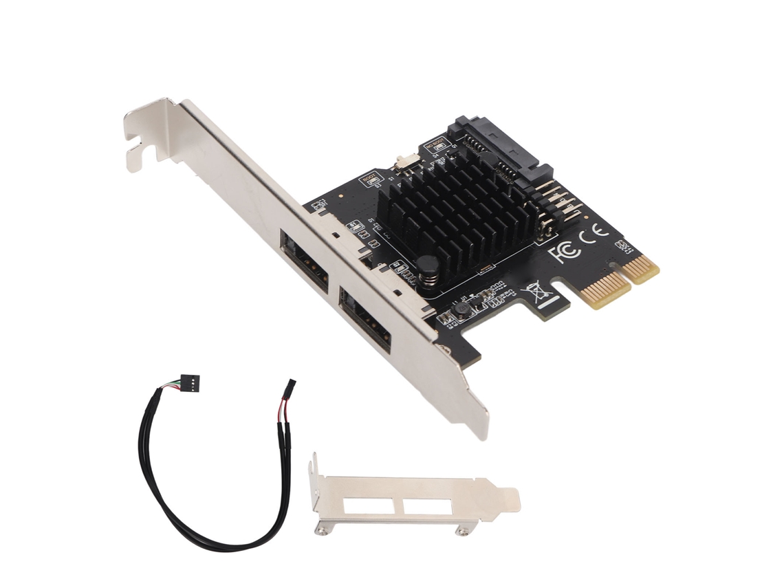 Tarjeta De Expansión Pcie Para Power Esata, 2 Puertos, 6,0 Gbps, Conexión En Caliente, Plug And Play.