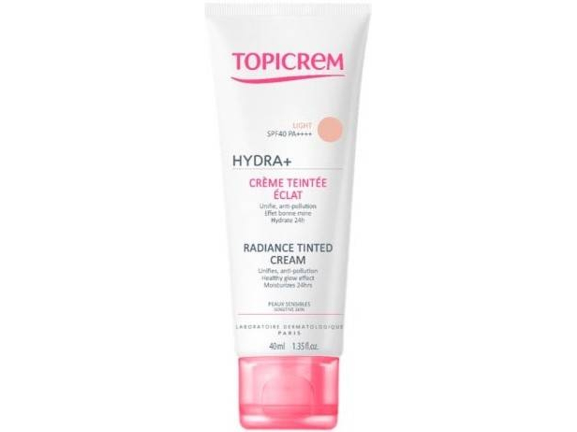 Crema Facial TOPICREM Uh Face Hydra+ Radiance Tinted Cream Tinted Moisturiser Spf 40 Shade Light (40ml)
