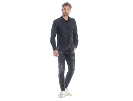Camisa para Hombre LE TEMPS DES CERISES (XL - Algodón - Negro)