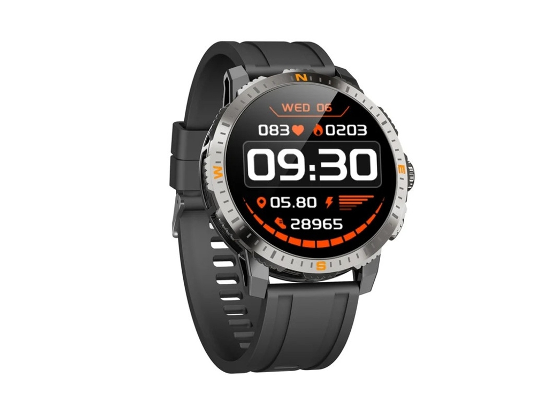 Reloj inteligente con posicionamiento GPS, pantalla AMOLED de 1,43 pulgadas, resistencia al agua IP68, detección manos libres y brújula Bestvite (negro)