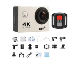 Cámara De Acción Wifi Ultra Hd 4k 30fps De 2.0 Pulgadas (blanca, 16 Gb), Resistente Al Agua