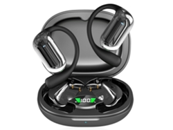 Auriculares Bluetooth 5.4 De Oído Abierto, Diseño Deportivo Con Ganchos, Estuche De Carga Con Pantalla Led (negro)