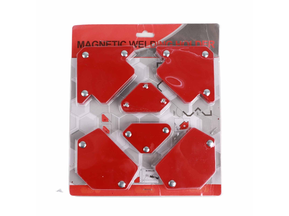 Juego De Soportes Magnéticos Multiángulo Para Soldadura, Fabricados En Acero Rojo De Alto Contenido De Carbono Para Electrosoldadura.