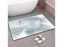 Alfombra de Baño LUUCOZK Antideslizantes Absorbentes Decoración Baño Secado Rápido Poliéster Azul (50x80cm)