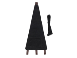 Ats-silla De Campaña De Tela Con Cuerda Plegable Portátil Para Camping Pesca Playa Negro