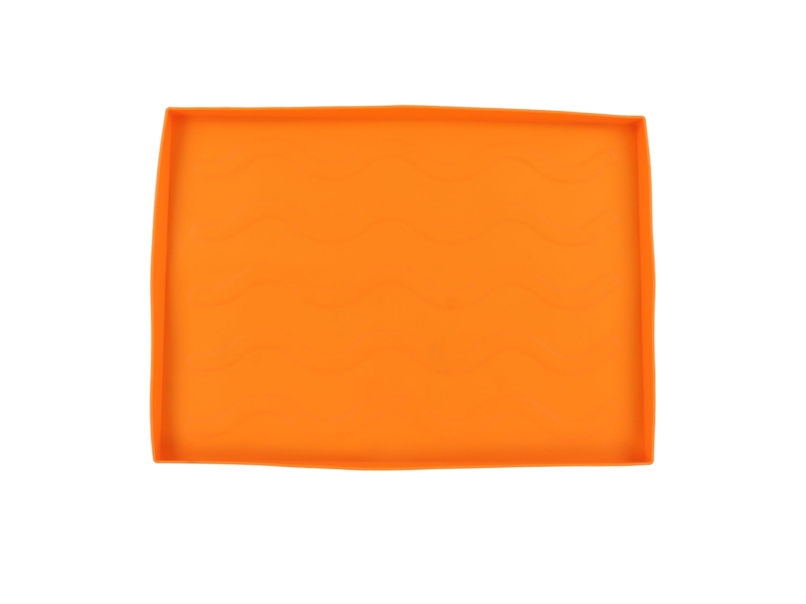 Alfombrilla protectora de silicona para parrilla de color naranja mediano