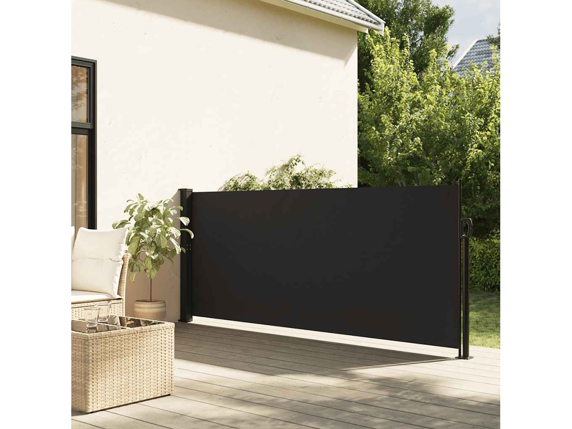 Toldo lateral retráctil 100x500 cm negro Dkd Home Decor
