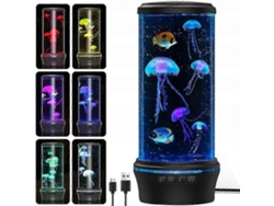 Luz nocturna infantil, lámpara USB que cambia de color con diseño de medusa (7 RGB) Rosewell