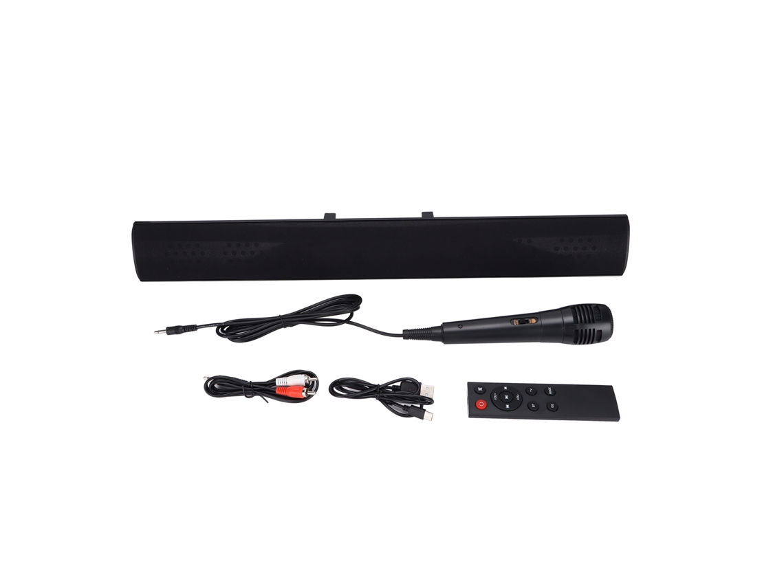 Barra De Sonido Inalámbrica Bs-15 Con Subwoofer Estéreo 3d, Control Remoto Y Micrófono Para Sistema De Cine En Casa.