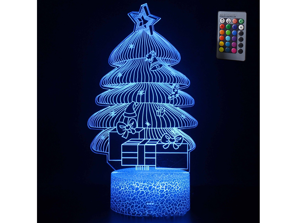 Candeeiro De Mesa 3D Da Serie Árvore De Natal - Consulte La Nota 7 Para Detalles JEIIBRZUI