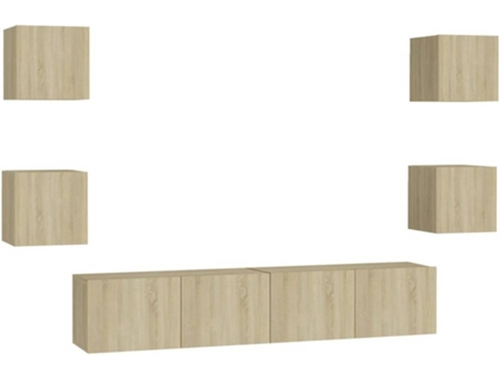 Conjunto 6 de muebles de salón VIDAXL roble Sonoma