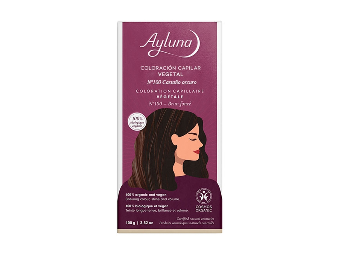 AYLUNA - corante vegetal 100 marrom escuro 100 g de pó