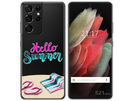 Carcasa Samsung Galaxy S21 Ultra 5G TUMUNDOSMARTPHONE Dibujos Transparente Multicolor