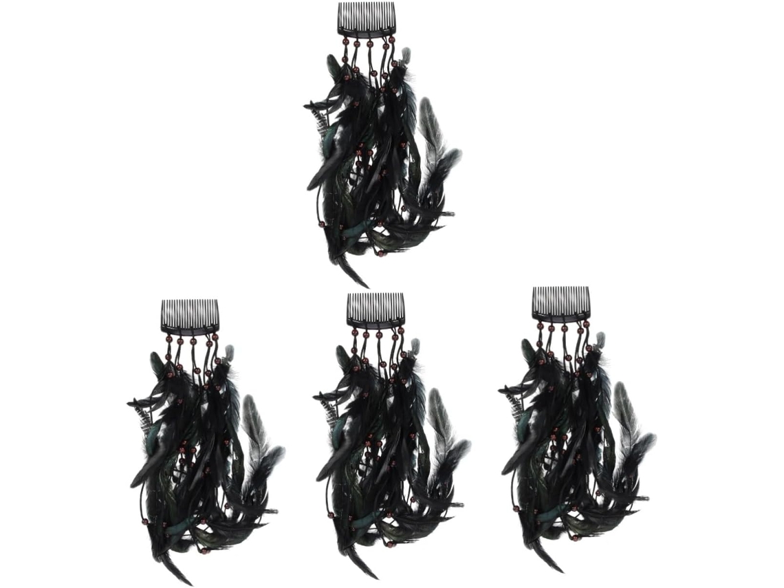 Conjunto De 4 Diademas Para Mujer Hechas A Mano Con Borlas: Un Accesorio Decorativo Elegante Y Chic.